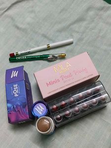 Mini Lipstick, Lipliner,Kajal, Foundation