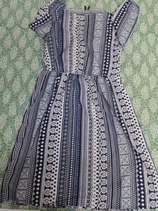 Patterned Midi Dress