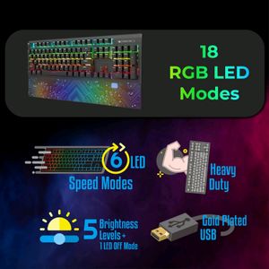 New Zebronics Mechanical RGB Led Keyboard