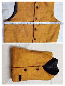 Men Gold Ethnic Partywear Modi Jacket