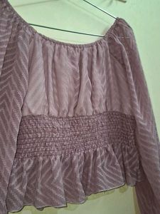 Chic Lavender Crop Top