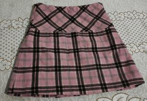 Pink Plaid Korean Mini Skirt