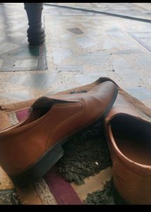Men's Brown Leather Slip-On Dress Shoes
