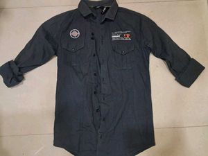 Style-X Casual Shirt - Black Human Patch