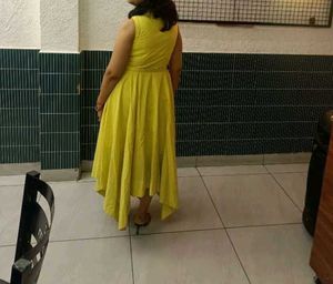 Yellow greenish Asymmetric Dress