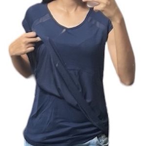 blue sporty casual top