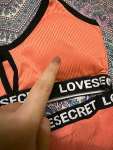 Cute Peach Lingerie Set