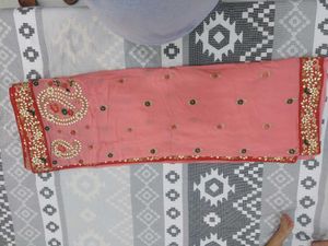 Peach Pink Saree
