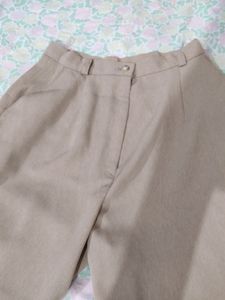 Korean Style Beige Formal Trouser