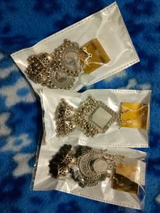 Silver Earrings Set