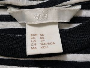 H&amp;M Striped Tshirt With A Heart