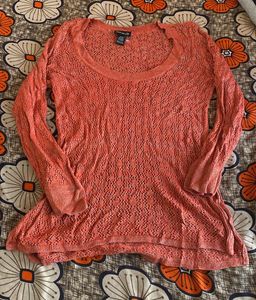 Orange Glittery Pullover