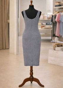 Chic Houndstooth (S Size) Bodycon Dress