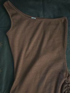 Ruched One-Shoulder Mini Dress