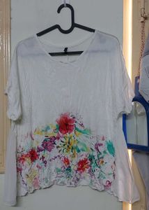 White Floral Top