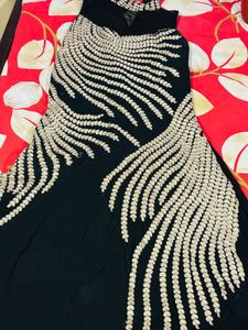 Elegant Black &amp; Gold Ethnic Gown