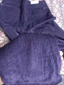Purple Corduroy Pants (Jeggings) For Women