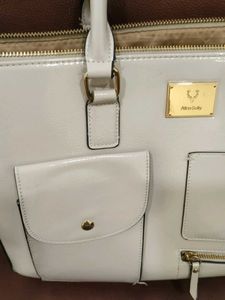Ivory Patent Stylish Laptop /Tote Bag