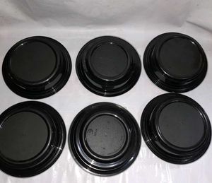 Black Plastic Food Containers - Set of 5