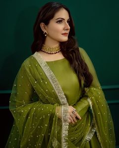 Anarkali Kurti For Mehendi Faction