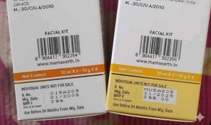 mama earth Vitamin C &amp; Ubtan Facial Kit Pack Of 2