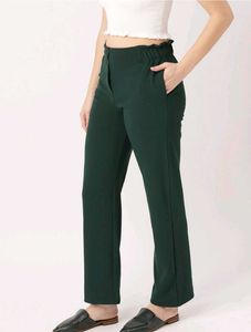 Dressberry Women Regular Fit Green Trouser