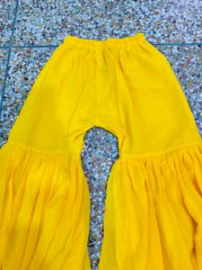 sharara Set Yellow Sparkling