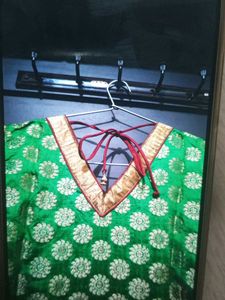 Green &amp; Gold Embellished Kurti