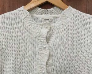 Floral Embroidered Knit Cardigan