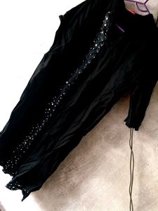 Black Tunic with Lace Detail