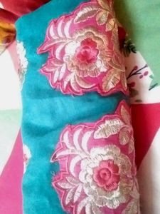 Teal Embroidered Kurti
