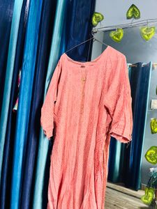Blush Charm Printed Cotton Kurta