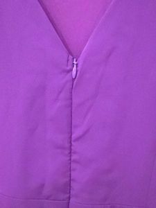 Purple Sleeveless Midi Dress