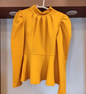 Puff Sleeve Mustard Top