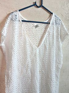 🇨🇳NOW Oversized See-through Long Top Netted