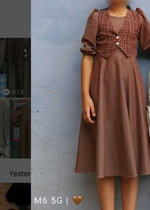 Vintage Inspired Brown Dress