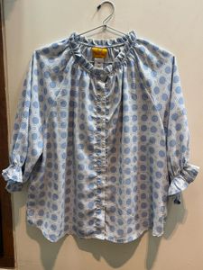 Cute Blue Polka Dot Top