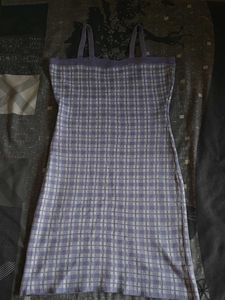 Lilac Plaid Mini Dress