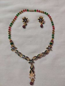 Meenakari Work Jwellery Set