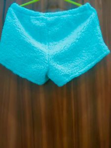 Fluffy Blue Lounge Shorts winter ❄️