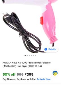 AWICLA Hair Dryer For Everyone Boys , Girls