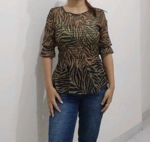 Animal Print Top