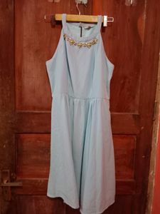 Light Blue Halter Dress