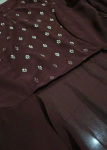 COFFEE WEAR CROP TOP KURTI AND PANT SET...