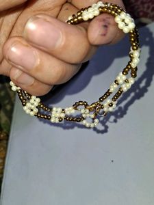 Pinteresty Beaded Pearl Flower Bracelets