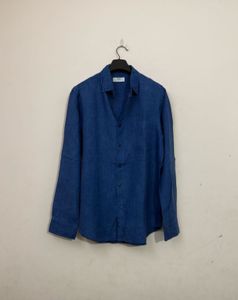 Blue Uniqlo Linen Shirt