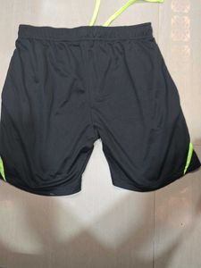 Black &amp; Green Active Shorts