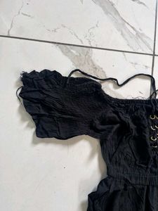 Black Off-Shoulder Jumpsuit