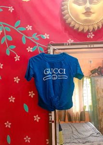 Gucci Blue Crop Top