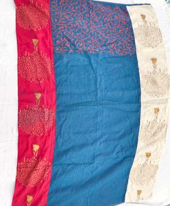Tricolour Pure Cotton Dupatta